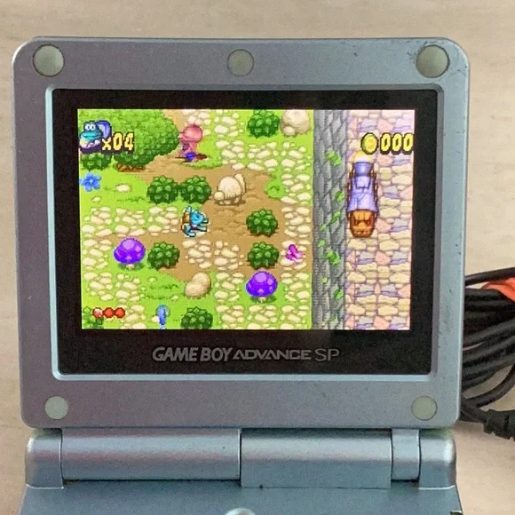 Gameboy Advance SP Console 101 Back Lit AGS-101 Pearl Blue Nintendo GBA Charger - Picture 13 of 16